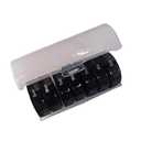 7 Day Pill Organizer 14 Compartments - Morning & Night Pill Box for Vitamins, Supplements, Medication & Fish Oil | BPA-Free PP Plastic, Portable, Easy to Open & Close Daily Pill Case Black