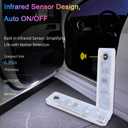 CARFIB Car LED Door Lights Projector 7 Color Wireless Door Warning Lights USB Welcome Doors Sill Courtesy Projection Magnetic Auto Sensing Ambient Lighting Puddle Light 4Pcs