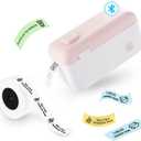 Mini Label Printer - Portable Bluetooth Label Maker Machine with Tape, HP4 Sticker Maker for Kitchen Storage, Home Organization