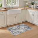 TARANCH Abstract 12x14 Area Rug: Machine Washable Non Slip Ultra Thin Low-Pile Carpet, Soft Stain Resistant for Living Room Bedroom Office, Kid Pet Friendly, Robot Vacuum Compatible - Grey