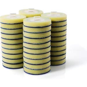 10 Count Eyliden Toilet Bowl Wand Kit Dedicated Pre-Soaked Refills Sponge, Only for Eyliden Disposable Toilet Brush and Holder Set Refills, Quick Change Cleaning Sponges Head (10, Yellow)