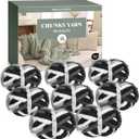 Jumbo Chenille Chunky Yarn for Crocheting - Super Bulky Fluffy Chunky Yarn for Hand Knitting - Extra Thick Soft Blanket Big Yarns 8 Jumbo Pack (27yds,8 oz Each Skein) (Black&Grey&White)