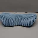 Lumbar Pillow, Memory Foam Lumbar Support Pillow for Office Chair and Car Seat, Ergonomic Streamline Back Pillow for Lower Back Pain Relief, Back Support Pillow for Sitting, Driving, Traveling (Blue)