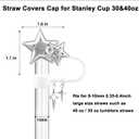 4 PCS Silicone Straw Cover for Stanley Cup 30&40 Oz Straw Cover for Tumblers Stanley Cup Accessories, 10mm