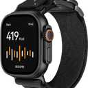 Aulumu C03 Snap Functional Titanium Buckle for Apple Watch Ultra (3/2/1) Nylon Band | Luxury Embossed Texture Knit | Quick-release Design | iWatch Bands for 49/46/45/44MM