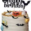 2 x Halloween Happy Birthday Cake Topper - Halloween Cake Topper,halloween Themed Girl/boy Birthday Cake Topper,halloween Birthday Party Decorations