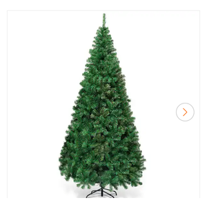 7 ft. Green PVC Hinged Xmas Pine Artificial Christmas Tree