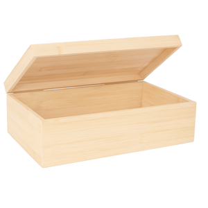 Unfinished Wooden Box,12 x 9  Inch Natural Wood Boxes Large Wooden Box DIY Wood Boxes Craft Stash Boxes for Art Hobbies Gifts and Home Storage 
