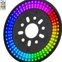RGB Spare Tire Brake LED Light for Jeep Wrangler 2007-2018 JK JKU & 2018+ JL JLU, RGB Running Light + Red 3rd Third Brake Light LED Wheel Light High Mount Rear Tail Stop Light Accessories