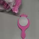 Geetery 20 Pcs Unbreakable Kids Mirror DIY Decorate Your Own Princess Mirror Mermaid Princess Foam Small Crafts for Princess Party Decorations(Pink)