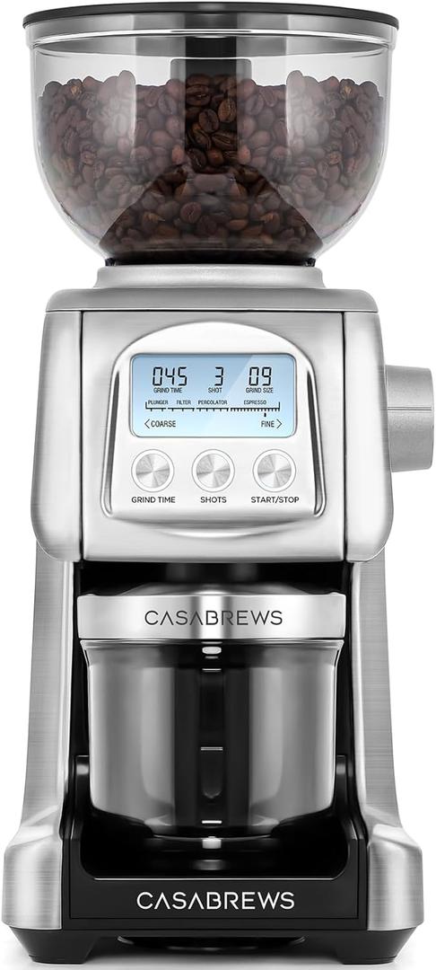 CASABREWS Tornado Electric Conical Burr Coffee Grinder, 77 Precision Grind Settings for Espresso to French Press, Special for Barista and Coffee Lovers