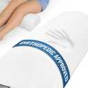 STARS UNITED Knee Pillow for Back Sleeping – Memory Foam Cushion for Sciatica Pain Relief – Under Leg Support for Sleeping on Back – Large Half Moon Bolster for Bed