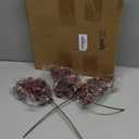 Zeyune 3 Pcs Artificial Dusty Plum Berry Stem Spring Faux Flowers Picks Branches Fake Realistic Sedum Stem Spray for Wedding Holiday Seasonal Farmhouse Mantel Harvest DIY Home Decorations(35 Inch)