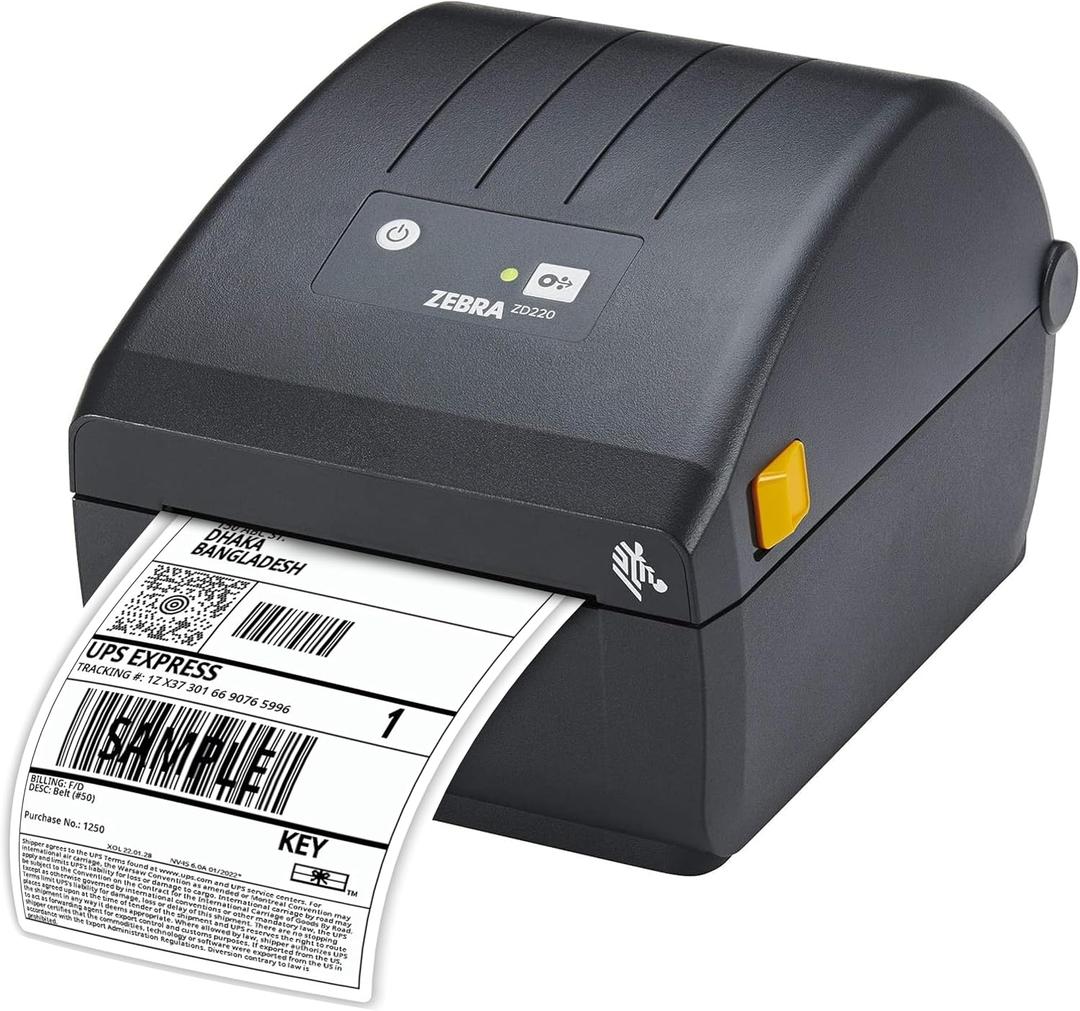 Zebra ZD220 Thermal Desktop Printer 4"| 203 DPI | No Ink Required | USB Connectivity | Direct Thermal | Z-Spark Series