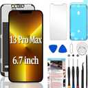 for iPhone 12 Pro Max Screen Replacement 6.7 inch (A2342, A2410, A2412, A2411), 3D Touch LCD Display Digitizer Frame Assembly with Repair Tools