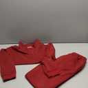 Arshiner Girls 2 Piece Outfits Sweatsuit Set Half Zip Lapel Collar Long Sleeve Sweatshirt Sweatpant Tracksuit Sets (5-6 Years, Red)