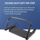 DICMIC Folding Heavy Duty Tire Step for Truck, SUV and RV Adjustable Tire Mounted Step Fit Most Tire from 10.2 to 14.4, Rated up to 300 Lbs, Raised Texture Non-Slip Design, Black