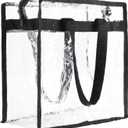 Juvale Clear Stadium Approved Bags - 12x6x12 Large Transparent Tote Bags with Zippers and Handles