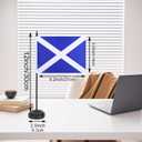 Scotland Desk Flag 12" Solid Pole Deluxe Set Scot Flags Banner Mini Small Scotland Office Table Flags with Black Stand Base Desktop Decorations(2Pack)