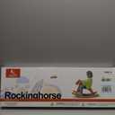 Rocking Horse Wooden Ride On Toy for Kids Classic Design Rocking Horse with Pedal and Safe Backrest Fine Workmanship(Classic, Natural), 31.5*9.8*20.5