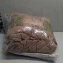Geniospin Brown Queen Comforter Set - 7 Pieces Comforter Queen Size, Solid Bedding Set for All Season, Textured Bed in a Bag with Sheets