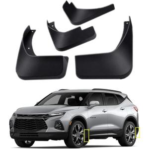 Mud Flaps Kit for Chevrolet Chevy Blazer 2019-2024 Mud Splash Guard Front and Rear 4-PC Set by TOPGRIL