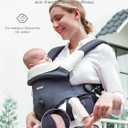 bonoch Baby Carrier Newborn to Toddler - EaseFit Adjust Knob for Baby Hip Healthy Develop, Ergonomic Cotton Infant Carrier Sling, Dual Lock Belt, Storage Bottle Pocket, 3 Bibs, 10-44lbs, Shower Gifts, Deep Gray