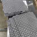 RITOLLO Modular Interlocking Cushion Drainage Floor Tiles, 16-Pack 11.8"x11.8" PVC Raised Non-Slip Interlocking Mats with Drain Holes for Deck, Pool, Garage, Shower, Patio, Bathroom, Sauna, Yard -Gray