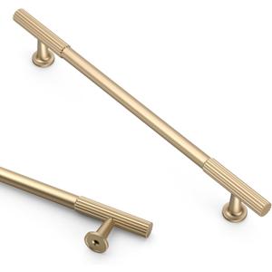 Asidrama 10 Pack 10 Inch(254mm) Champagne Copper Cabinet pulls Kitchen Cabinet Handles, Cabinet Pulls Kitchen Cabinet Hardware for Cupboard Drawer Pulls (10" Hole Center)