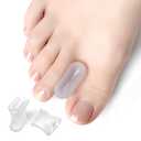 16-Pack Toe Spacers, Gel Toe separators for Women and Men, Bunion Corrector, for Straightening Overlapping Toes, Bunion (Transparent)