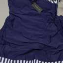 Women Tankini Swimsuits with Skirt - Two Piece Swimsuit Tummy Control Bathing Suits 2025 Swimwear (Medium, Blue and Stripe)