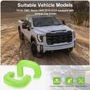 Tow Hook Covers for GMC Sierra 1500 2019-2024,Customized Tow Hitch Covers Compatible with GMC Sierra 1500 Accessories,2PCS-Green