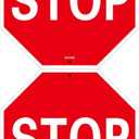 2 x 2-pack Stop Signs Red Stop Signage Aluminum Traffic Sign Warning Sign with 2 Pre-drilled Mount Holes, 30 X 30 cm