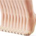 3-9 Pairs No Show Socks Women Nylon Ultra Low Cut Non-Slip Thin Liner Socks Invisible Hidden Socks for Flats