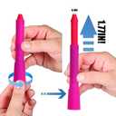 12 Pcs Glow in The Dark Body Face Paint Neon Glow in The Black Light UV Fluorescent Crayons Paint Glow Crayons Neon Fluorescent Face Painting Makeup Kit for Birthday Party Halloween Glow Party Makeup