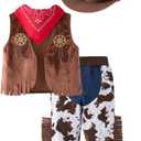 LXKIKMM May's Baby Western Cowboy Style Kids Costume Set Cosplay Costume (12-18 months)
