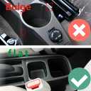 Armrest Box Double Layer Front Center Console Black Leather with Charging 7 USB Ports for Universal Car