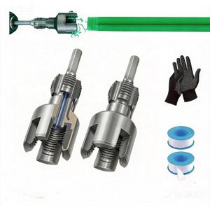 Integrated Internal And External Pipe Thread Tools, 1/2 And 3/4 Pipe Thread Cutting Tools For Industrial Maintenance And Diy Modification To Quickly Stop Leaks (4 points+6 points+PTFE tape+ of gloves)