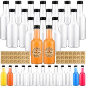 Roshtia Mini Liquor Bottles - 30 Pcs with 2 Sheets Stickers, 5 oz Plastic Mini Spirit Alcohol Bottles for Weddings, Party Supplies