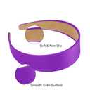 3 x TERSE Purple Headband for Women 2 inch Wide Thick Purple Head Bands for Women's Hair Non Slip Fashion Womens Headband Satin Cute Headbands for Girls
