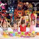 Freddy's Backdrop, 5 Nights Party Background Photo Booth Banner Large Fabric Artistic for Birthday Party Decorations (Black),  5 x 3 Ft