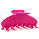 MAORULU Premium Durable Acetate Hair Claw Clips for Women Girls, 4 Inch Large Cute Jaw Clip for Thick or Thin Hair, Vintage Y2K Hair Clips (Hot Pink)