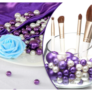 420Pieces Floating NO Hole Pearls for Centerpiece Glass Vases,Floating Creamy White Pearls Beads for Tall Vase Filler Floatings Candles for Wedding