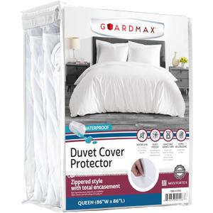 Guardmax Waterproof Duvet Cover - Jersey Fabric with Zipper Closure | Premium Quality, Bed Bug & Allergen Proof Queen (86 x 86)