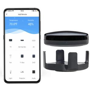 Upgraded Smart WiFi-IR Remote Control Universal-Hub with Built-in Temperature and Humidity Sensor,Compatible with Alexa for TV DVD AC STB etc