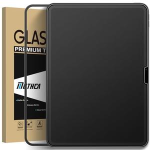 Case for iPad Air 11-inch M3 2025 / M2 2024 (iPad Air 7th/6th Generation) with Easy Installation Frame, Anti-Glare & Anti-Fingerprint Tempered Glass Film, Smooth as Silk Beige