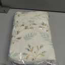 Blissful Diary Baby Car Seat Cover, Extra Large Mesh Window, Breathable Muslin Cotton, Infant Windproof Canopy, Must-Have Baby Gift - Botanical Leaf