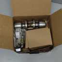 Keyed Alike Front Door Lever Lockset with Single Cylinder Deadbolt Combination Set, Exterior Door Knob with Lock and Deadbolt, Satin Nickel Finished Door Lock (1pack)