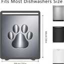 Dishwasher Magnet Cover Stainless Steel, Dog Paw Magnetic Dishwasher Cover for The Front Panel, Refrigerator Magnets Decorative Cover Home Kitchen Decor 23x26 Inch