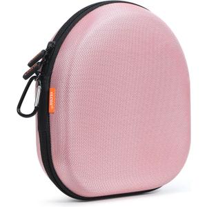 Hard Headphone Carrying Case Bag Compatible with JBL Live 770NC/670NC, JBL Tune 770NC/720BT/520BT/510BT, Sony WH-CH520/WH-CH720N, Soundcore Q20 Q20i Q30, Jlab Headphones and Accessories (Large, Gentle-Pink)